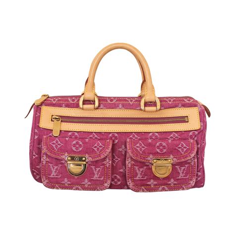 pink louis vuitton denim bag